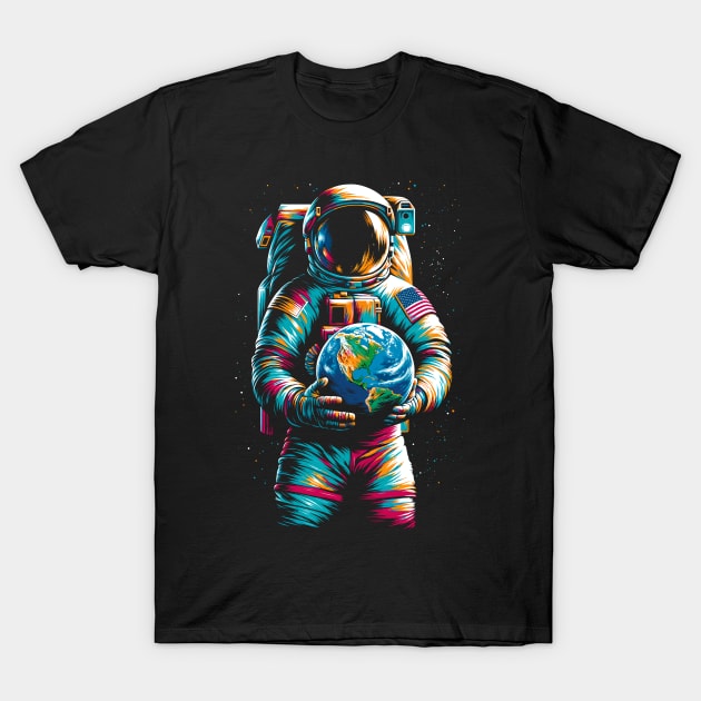 Astronaut Outer Space Science Planet Earth Novelty Space T-Shirt by KsuAnn